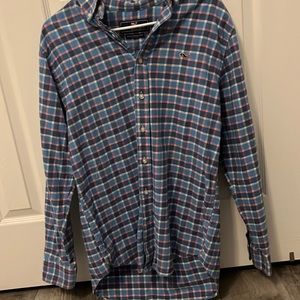 Vineyard vines long sleeve flannel medium blue